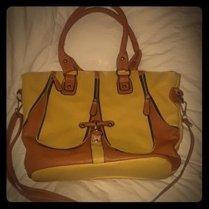 Large Ecosse Handbag/Purse with multi-zippers